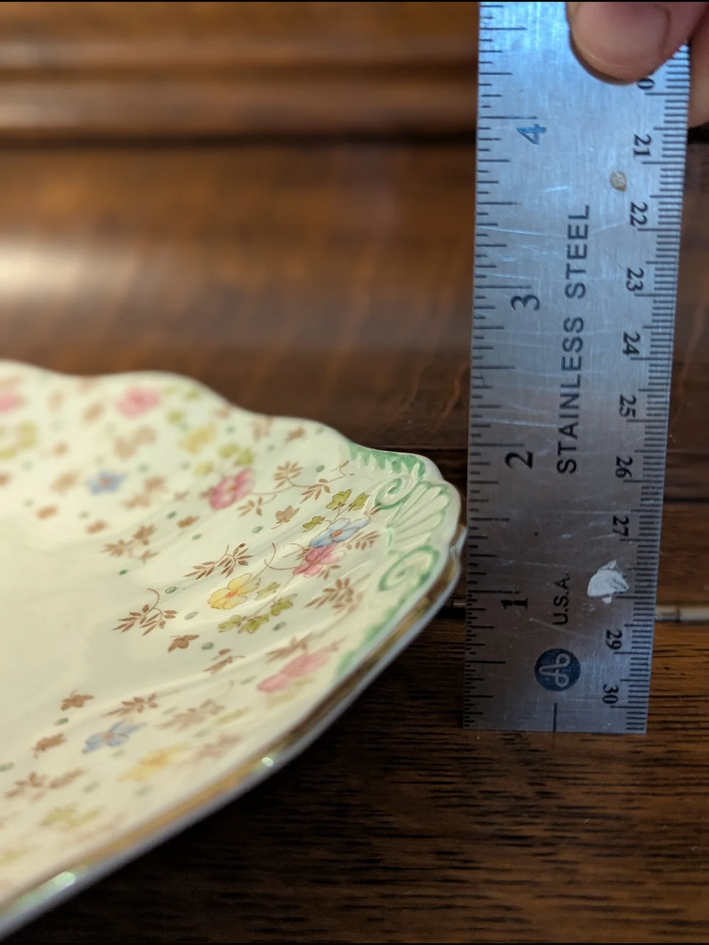 E.B. Foley Bone China English Floral Cake Plate / Serving Platter 9.5